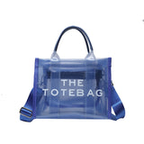 Women Large Capacity PVC Tote Bags Tendecia Shoulder Handbags Female Letter Printed Big Hand Crossbody Shopping Bag For Summer