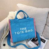 30cm Fashion Women Canvas Crossbody Tote Bag Women Handbag Shoulder Large Capacity Tote Bags