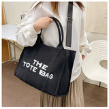 Large Capacity Canvas Tote Bag for Women Luxury Shoulder Messenger Bag Female Fashion Designer Sling Crossbody Tote High Quality